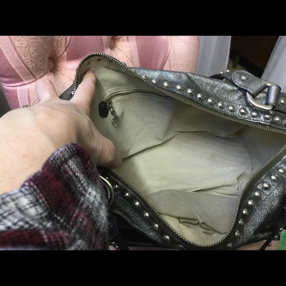 Luella silver studded leather Joni bag - Picture 7 of 8